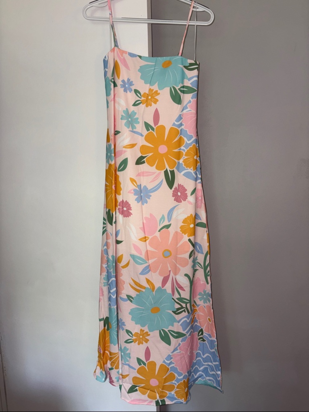Floral Slip Maxi Dress in Blush Petal